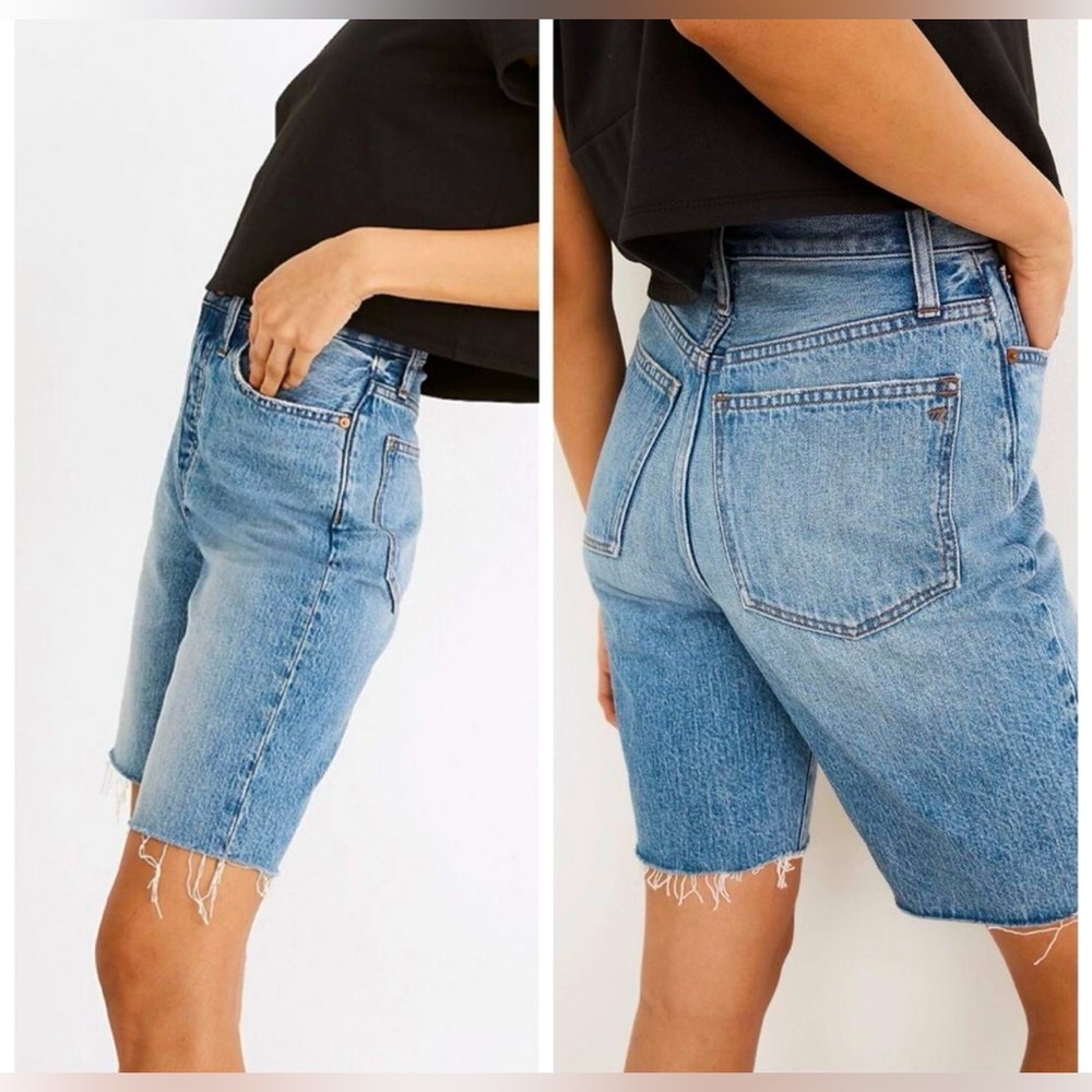 NWT Madewell High-Rise Long Denim Shorts